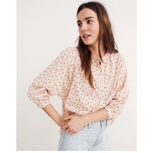 Madewell peasant top in delicate floral